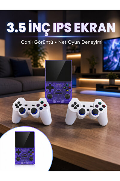 BİN1ÇEŞİT Taşınabilir Oyun Konsolu Çift Oyuncu Destekli HDMI Çıkışlı