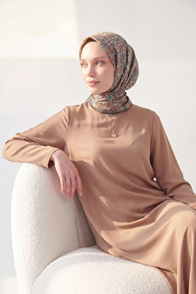 Silk Home Soft Scarf Abstract Brown