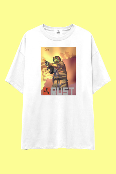 UmbraWear تي شيرت فضفاض بتصميم لعبة Rust |   تي شيرت للجنسين مصنوع من القطن ب...
