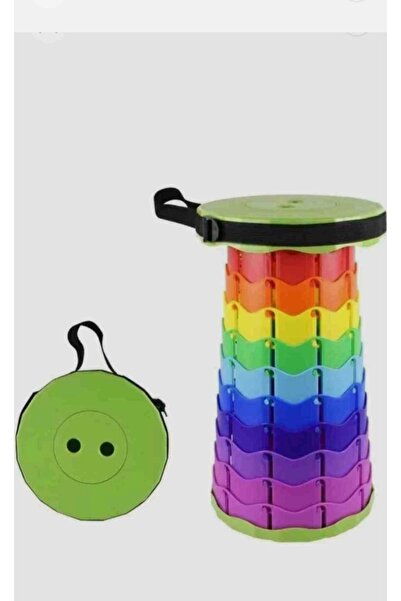 NİSİBİS HOME Teleskopik Tabure 45CM Kademeli Kamp Bahçe Piknik Taşınabilir Ka...