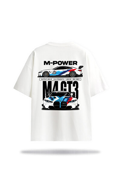 u34 BMW Motorsport Baskılı Relaxed (Yarı Oversize) Tişört