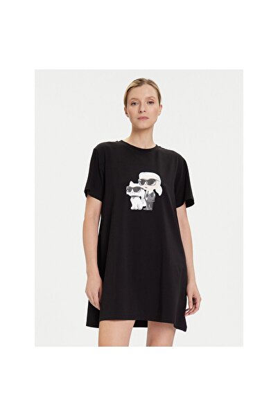 Karl Lagerfeld Cămașă de noapte pentru femei A3W45007 Negru