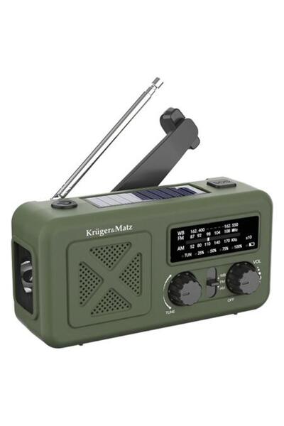 Kruger&Matz KM0835 Solar Multifunction Radio, 2000 mAh Power Bank