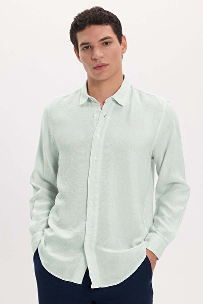 Tudors Men's Regular Fit Classic Cut Long Sleeve Breathable Muslin Fabric Gre...