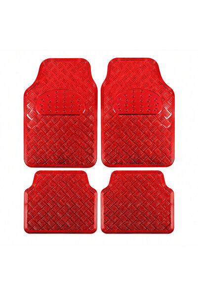 Generic Brand Covoare auto universale interior aluminiu rosu