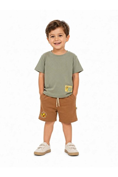 Haribo Khaki Men's T-Shirt Shorts Set S26B1Tst108Khaki