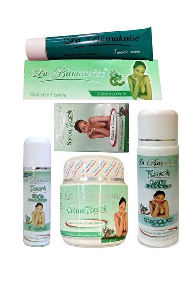 la bamakoise Tamarin Skincare 5-Pieces Set - Cream, Lotion, Oil, Soap and Tub...