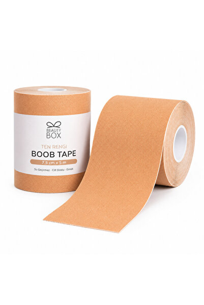 Beauty Box Sıkı Göğüsler 7,5cm*5m Ten Rengi Suya Dayanıklı Göğüs Bandı Boob T...