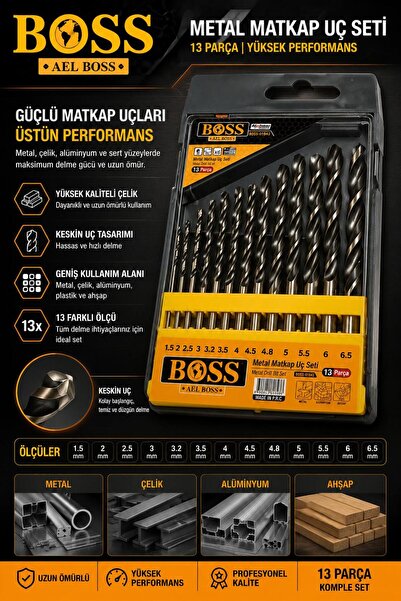 NGY Metal Matkap Ucu Seti 13 Parça