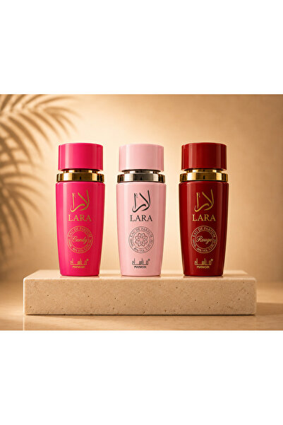 MANASIK SET 3 PARFUMURI DAMA 100 ml- LARA CANDY + LARA PINK + LARA ROUGE