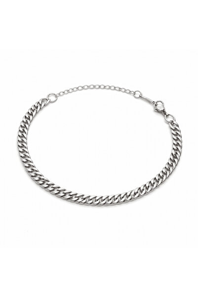 NIRE Ανδρικό ασημί ατσάλινο βραχιόλι – Χοντρή αλυσίδα καρπού CAT0027