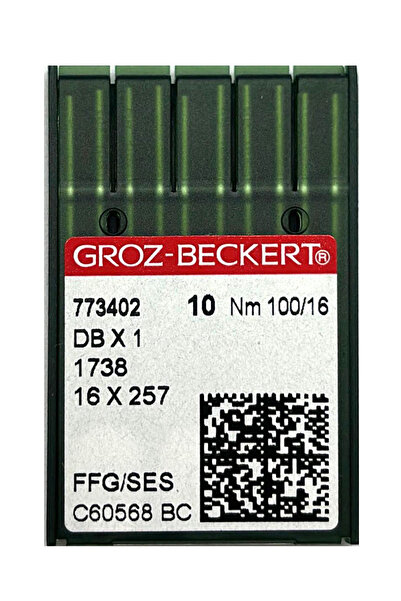 Groz Beckert Groz-Beckert Dikiş Makinesi İğnesi DBx1 Düz Makine İnce Dip No:16