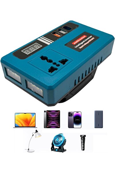 TERRION Portable Lithium Battery Inverter | DC 18V, 21V, 48V to AC 220-230V C...