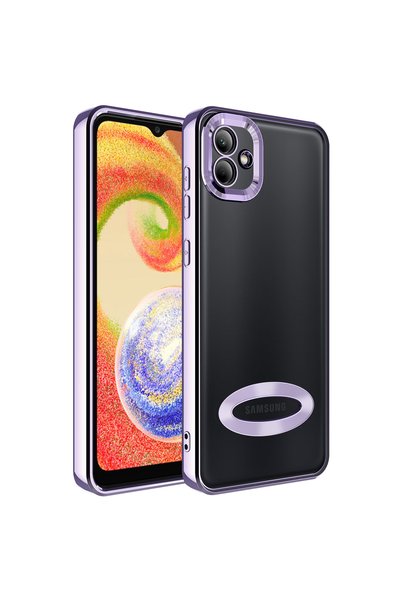 Pazarplus Galaxy A04 Case with Camera Lens Protection, Logo Display, Slim and...