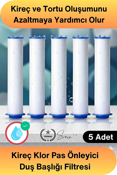Svein #Filtre 5 Adet Duş Başlığı Filtresi Kireç Klor Pas Önleyici Yedek Filtr...