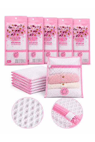 Generic Brand Sac pentru Spălare Rufe 30×40 cm, Plasă Dublă Groasă cu Fermoar...