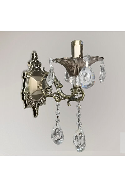 iTin Aplică Cristal SANSSOUCI Picollo, 1x E14, Alamă Antichizata