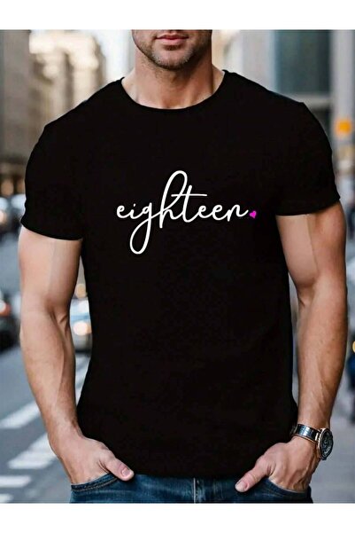 9TAY تي شيرت صيفي للرجال والنساء، 100% قطن، بتصميم عيد الميلاد الثامن عشر (18...