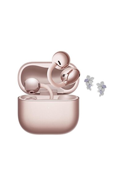 Huawei FreeClip2 Rose Gold Bluetooth Kulaklık, Çiçek Charm Hediyeli