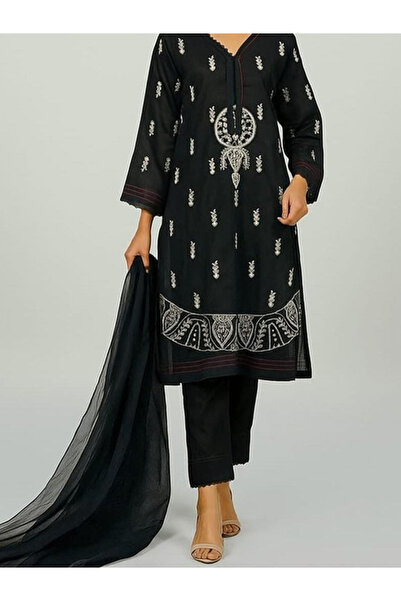 6TEEN Black Embroidered Suit