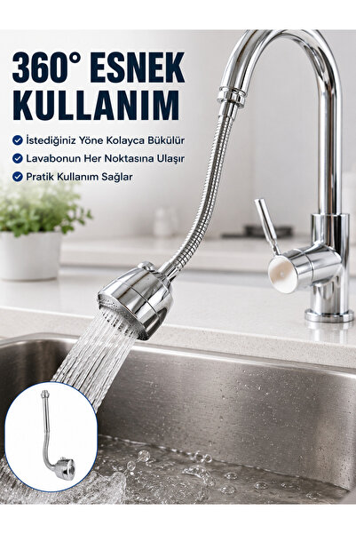 Epilons Chrome Faucet Extension Apparatus 360 °   Rotatable Water-Saving Sink...