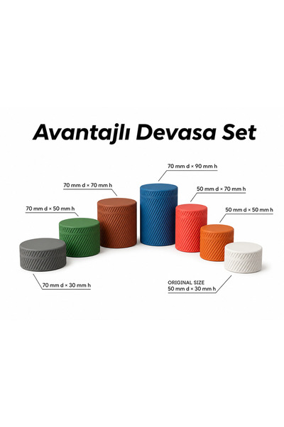 Yapı3D Advantageous 7-Piece Storage Box Set with Lid Organizer Jewelry Box Ho...