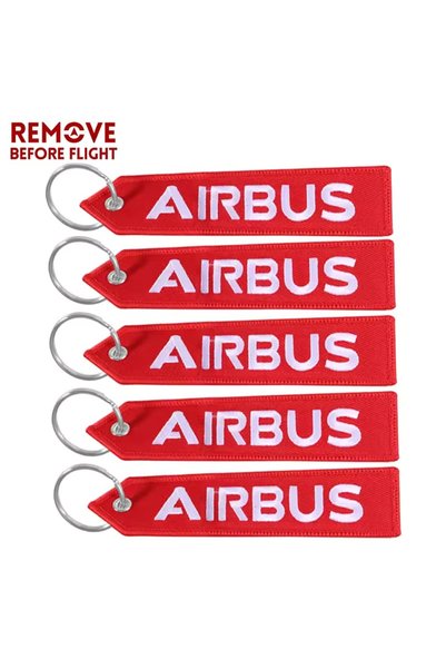 Choice4 Red AIRBUS 5PCS Aviation Keychain A380 A350 A330neo Logo Both Sides E...