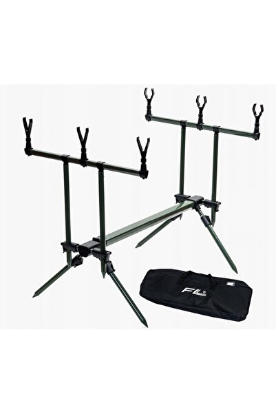 flamesan Stație de montare echipament pescuit crap, Suport rod pod pentru 3 l...