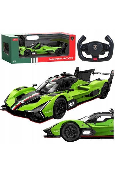 LeanToys Rastar Verde 1:14 Lamborghini Sc63 Mașină de curse RC cu telecomandă