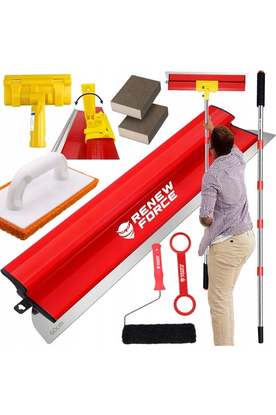 Renew Force Mistrie de netezire de 60cm |   Kij |   Adaptor |   Rolă |   Paca...