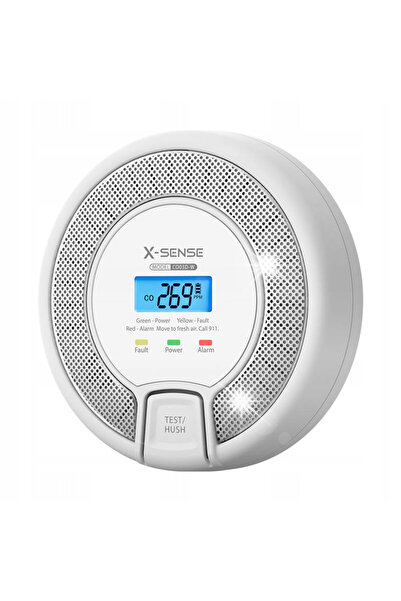 X-Sense Co03D-W Link+ Detector de monoxid de carbon CO cu senzor, fără fir, LCD