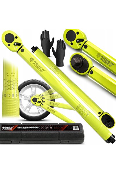 Renew Force Cheie dinamometrică de 1/2 inch 28-210 Nm CrMo și CrV, cu scală p...