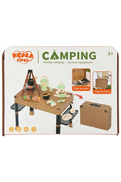 Mega Creative Set de camping educativ interactiv, valiză cu masă pliabilă