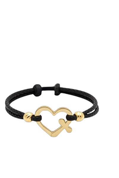 OEM Adjustable string ring with Heart and Cross with 14k Gold beads