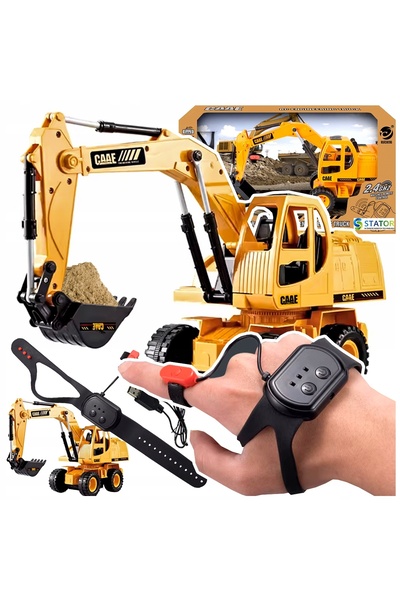 Stator Excavator cu telecomandă, Buldozer mare RC, Control prin gesturi, Func...