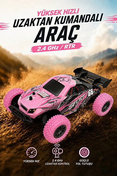 Toyaş 2.4 GHz Uzaktan Kumandalı Off Road Arazi Aracı Yüksek Hızlı Şarjlı Drif...