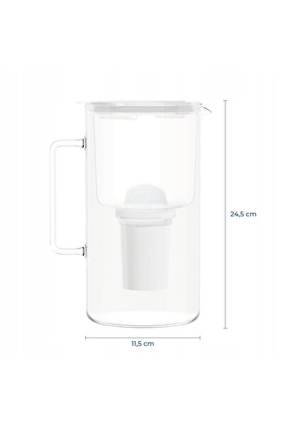 NO BRAND Wessper D4 Borosilicate Mini Ff Wh Carafă de filtrare din sticlă + 5...