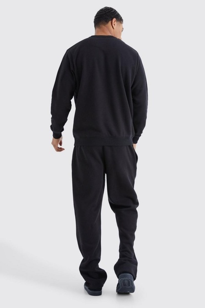 NO BRAND Hanorac negru clasic cu mânecă lungă și imprimeu boohooman, mărimea XS.