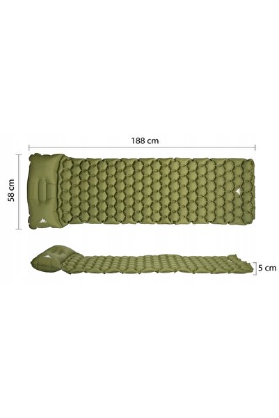NO BRAND Saltea de camping gonflabilă cu pernă, ușoară, pliabilă