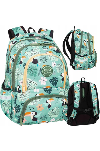 NO BRAND Rucsac școlar cu multiple compartimente Coolpack Verde 24 L