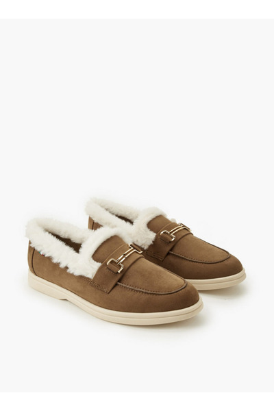 Renzo Ruganni Women Faux Fur Slip-On Loafers