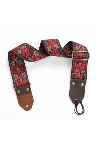 NO BRAND Curea de chitară din piele, stil vintage, pentru chitară și bas