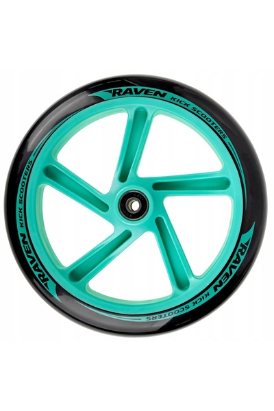 NO BRAND Roți trotinetă Raven Anabel Negru/Mentă 200mm Rulmenți Abec-9