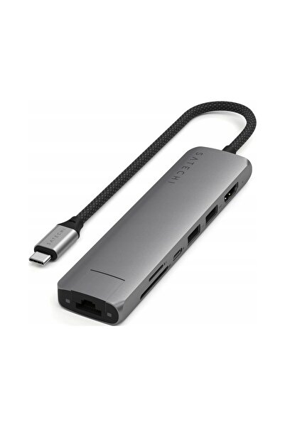 Satechi Hub USB 7-în-1 USB-C Adaptor Multiport Subțire cu Ethernet