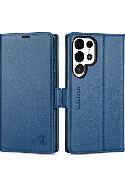 NO BRAND Husă Shieldon din piele naturală pentru Samsung Galaxy S25 Ultra alb...