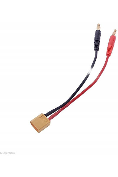 NO BRAND Cablu de încărcare Xt60 30cm |   Silicon 14AWG, mufă XT60 la mufă ba...