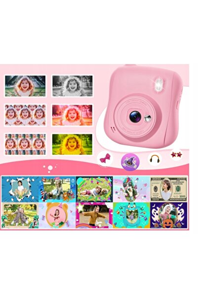 NO BRAND Aparat foto pentru copii cu imprimantă instantanee, 32 GB, video, MP...