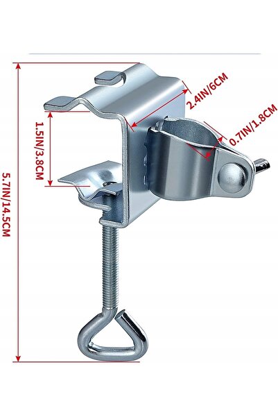 NO BRAND Suport pentru umbrelă de balcon, pentru balustradă metalică, cu clem...