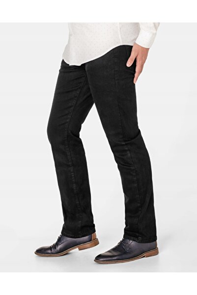 NO BRAND Blugi bărbați negri, călduroși, izolați, din denim polar 23207 39