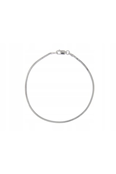 NO BRAND Brățară din argint, tip cablu rotund, 1,6mm, 20cm, placată cu rodiu.